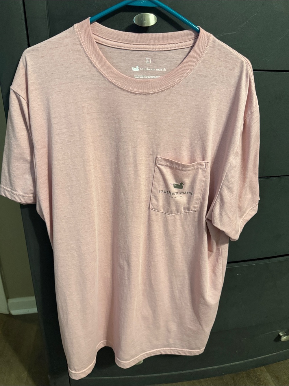 Southern Marsh Men's Pocket Tee in Pink